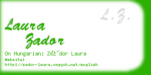 laura zador business card